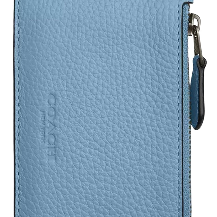 Closeup of Coach Zip Lanyard Card Case - Pool CAJ45