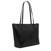 Buy Coach Zip Top Tote Bag in Crossgrain Leather Gold/ Black 4454 Online in Singapore | PinkOrchard.com