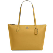 Buy Coach Zip Top Tote Bag in Crossgrain Leather in Flax 2 4454 Online in Singapore | PinkOrchard.com