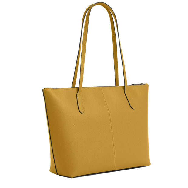 Buy Coach Zip Top Tote Bag in Crossgrain Leather in Flax 2 4454 Online in Singapore | PinkOrchard.com