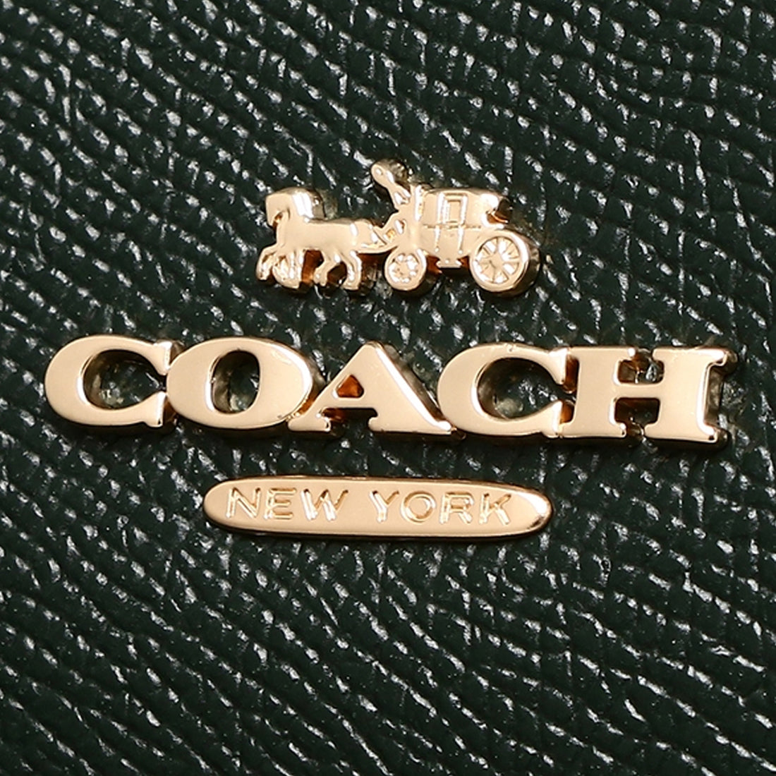 Coach Zip Top Tote Bag in Crossgrain Leather Amazon Green 4454