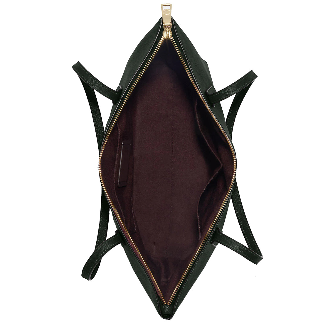 Coach Zip Top Tote Bag in Crossgrain Leather Amazon Green 4454