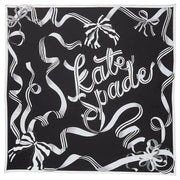 Kate Spade Bows And Ribbons Silk Square Scarf in Black KS1003777