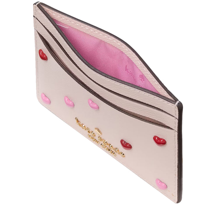 Buy Kate Spade Boxed Madison Heart Studs Small Slim Card Holder in Powdered Sugar KK200 Online in Singapore | PinkOrchard.com