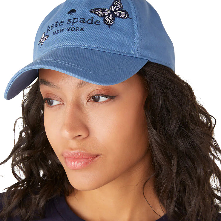 Kate Spade Butterfly Baseball Cap in Deep Cornflower ks1003970