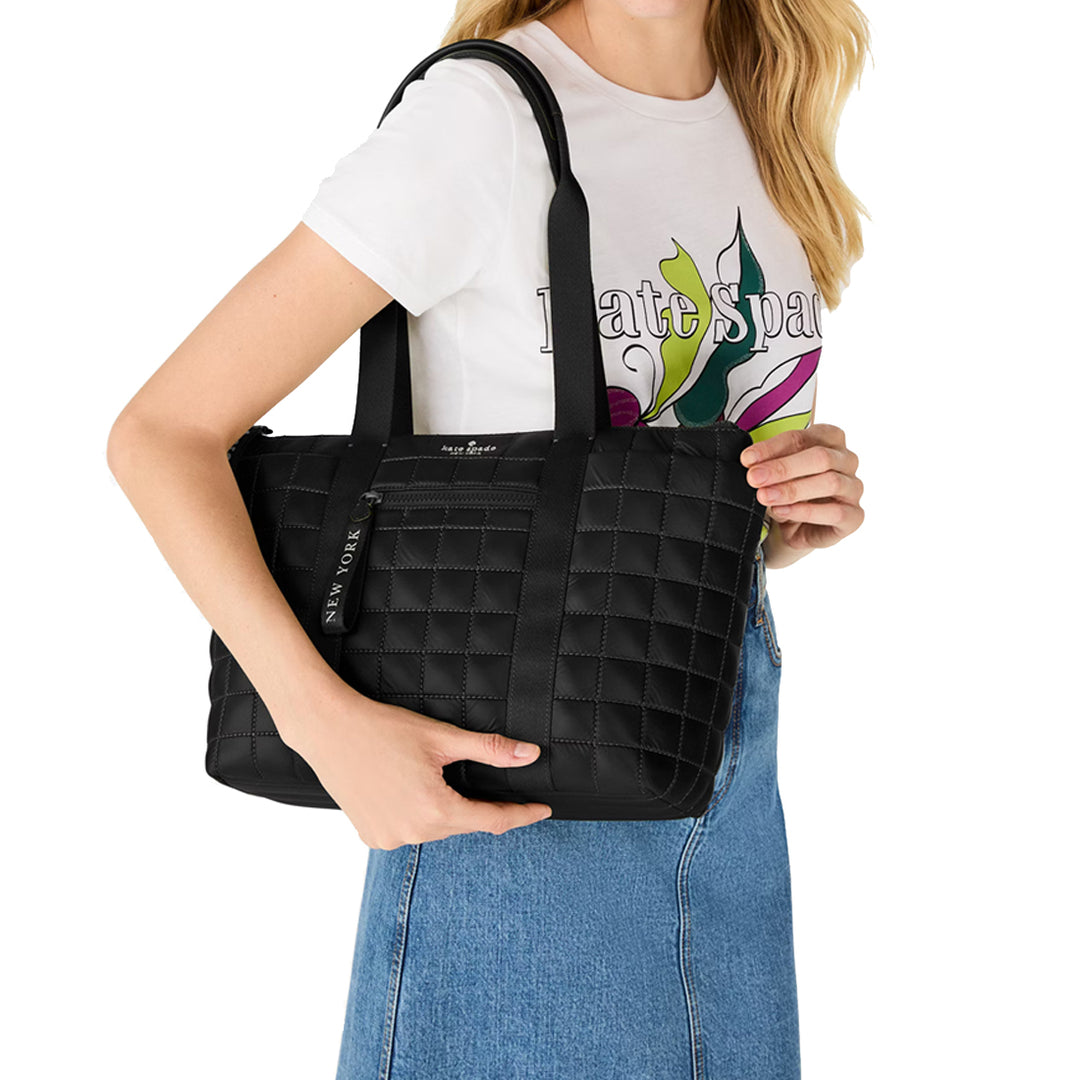 Buy Kate Spade Camden Quilted Medium Tote Bag in Black KI383 Online in Singapore PinkOrchard