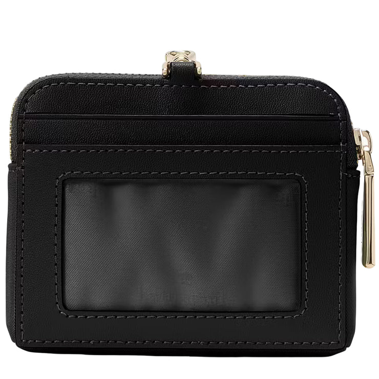 Back View of Kate Spade Carter Nylon Card Case Lanyard - Black KL878