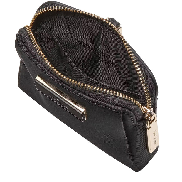 Interior View of Kate Spade Carter Nylon Card Case Lanyard - Black KL878