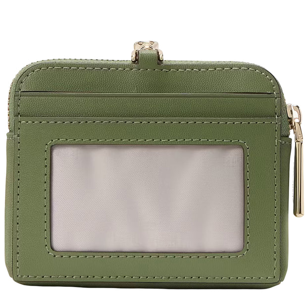 Back View of Kate Spade Carter Nylon Card Case Lanyard - Cedar Stand 