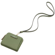 Front View of Kate Spade Carter Nylon Card Case Lanyard - Cedar Stand 