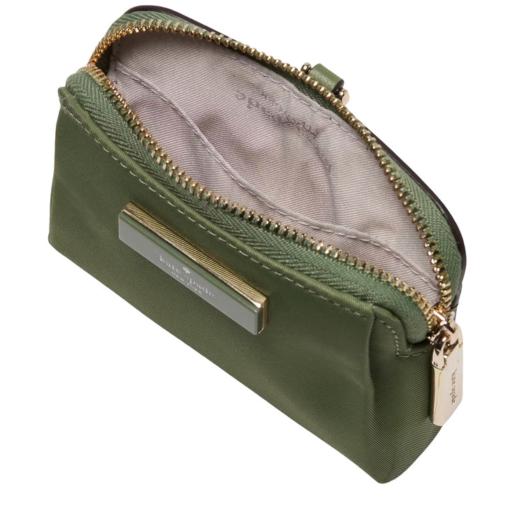 Interior View of Kate Spade Carter Nylon Card Case Lanyard - Cedar Stand 