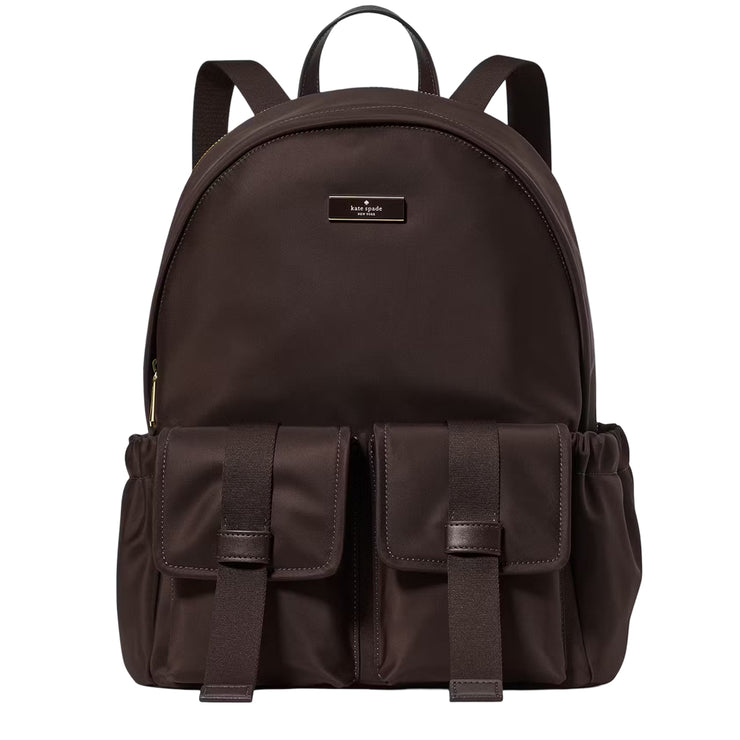 Kate Spade Carter Nylon Cargo Large Backpack Bag - Hot Fudge  display picture 3