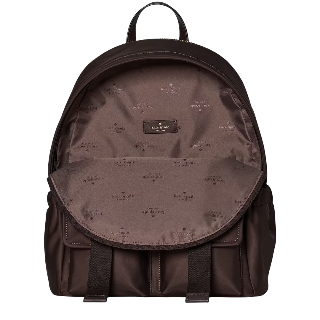 Kate Spade Carter Nylon Cargo Large Backpack Bag - Hot Fudge KN670
