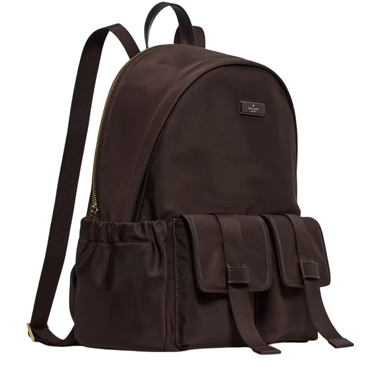 Kate Spade Carter Nylon Cargo Large Backpack Bag - Hot Fudge 