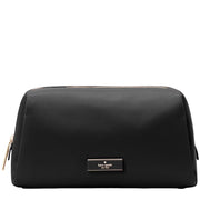 Front View of Kate Spade Carter Nylon Cosmetic Pouch - Black KL875