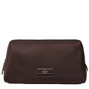 Front View of Kate Spade Carter Nylon Cosmetic Pouch - Hot Fudge KL875