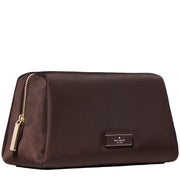 Side View of Kate Spade Carter Nylon Cosmetic Pouch - Hot Fudge KL875