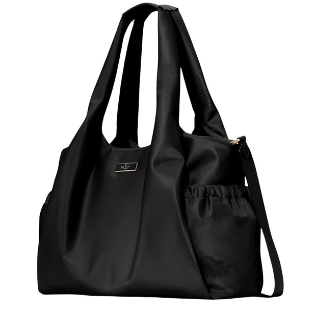 Side View of Kate Spade Carter Nylon Large Baby Bag - Black KL960