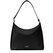 Front View of Kate Spade Carter Nylon Large Convertible Crossbody Bag - Black KL963