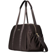 Side View of Kate Spade Carter Nylon Large Weekender Bag - Hot Fudge KL968
