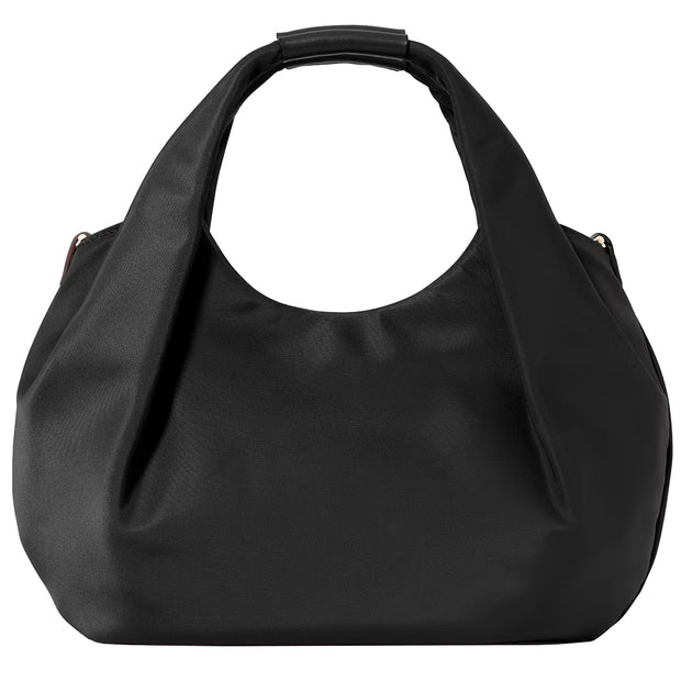 Back View of Kate Spade Carter Nylon Small Pleated Crossbody Bag - Black KL965