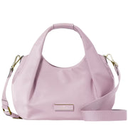 Front View of Kate Spade Carter Nylon Small Pleated Crossbody Bag - Lavender Smoke KL965
