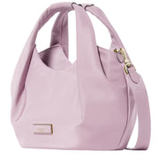 Side View of Kate Spade Carter Nylon Small Pleated Crossbody Bag - Lavender Smoke KL965