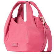 Side View of Kate Spade Carter Nylon Small Pleated Crossbody Bag - Rose Oil KL965