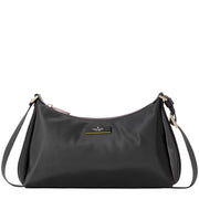 Front View of Kate Spade Carter Nylon Small Shoulder Bag - Black KL967