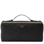 Front View of Kate Spade Carter Nylon Travel Cosmetic Pouch - Black KL877