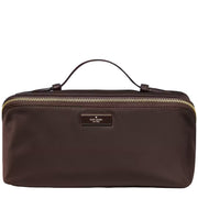 Front View of Kate Spade Carter Nylon Travel Cosmetic Pouch - Hot Fudge KL877