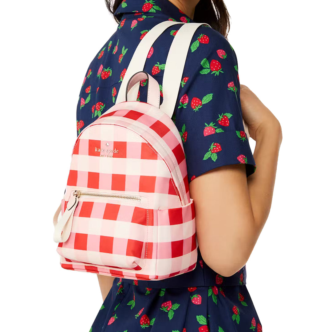 Buy Kate Spade Chelsea Gingham Mini Backpack Bag in Pink Multi KG565 Online in Singapore
