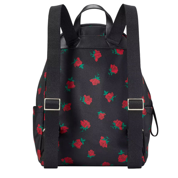 Buy Kate Spade Chelsea Rose Toss Printed Medium Backpack Bag in Black Multi ke435 Online in Singapore | PinkOrchard.com