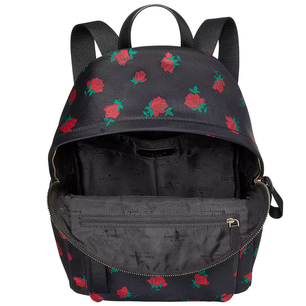 Buy Kate Spade Chelsea Rose Toss Printed Medium Backpack Bag in Black Multi ke435 Online in Singapore | PinkOrchard.com