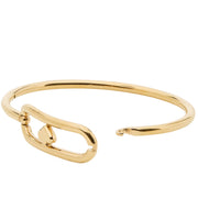 Kate Spade Cut To The Chase Oval Spade Bangle Bracelet - Gold KM177 with Clasp Open
