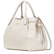 Side View of Kate Spade Dumpling Large Satchel Bag - Parchment K8134