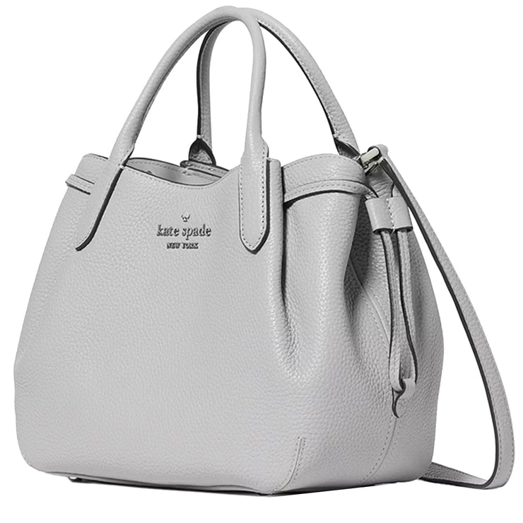 Side View of Kate Spade Dumpling Small Satchel Bag - Mountain Grey K8135