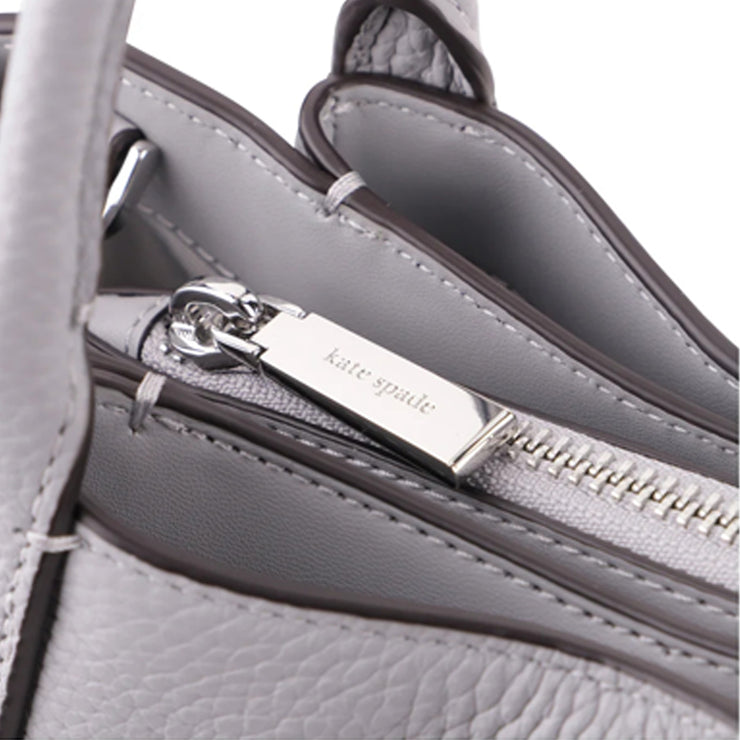 Closeup of Kate Spade Dumpling Small Satchel Bag - Mountain Grey K8135