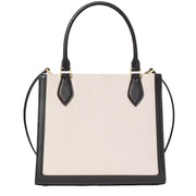 Back View of Kate Spade Ellie Canvas Small Tote Bag - Black Multi KK098