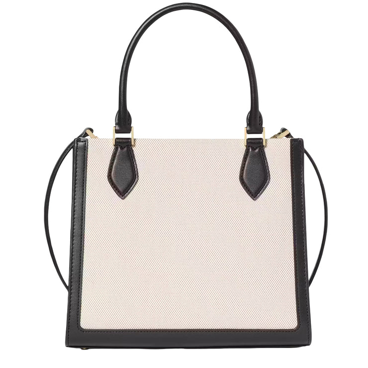 Back View of Kate Spade Ellie Canvas Small Tote Bag - Black Multi KK098