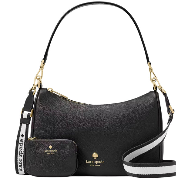 Front View of Kate Spade Emma Shoulder Bag - Black KK068
