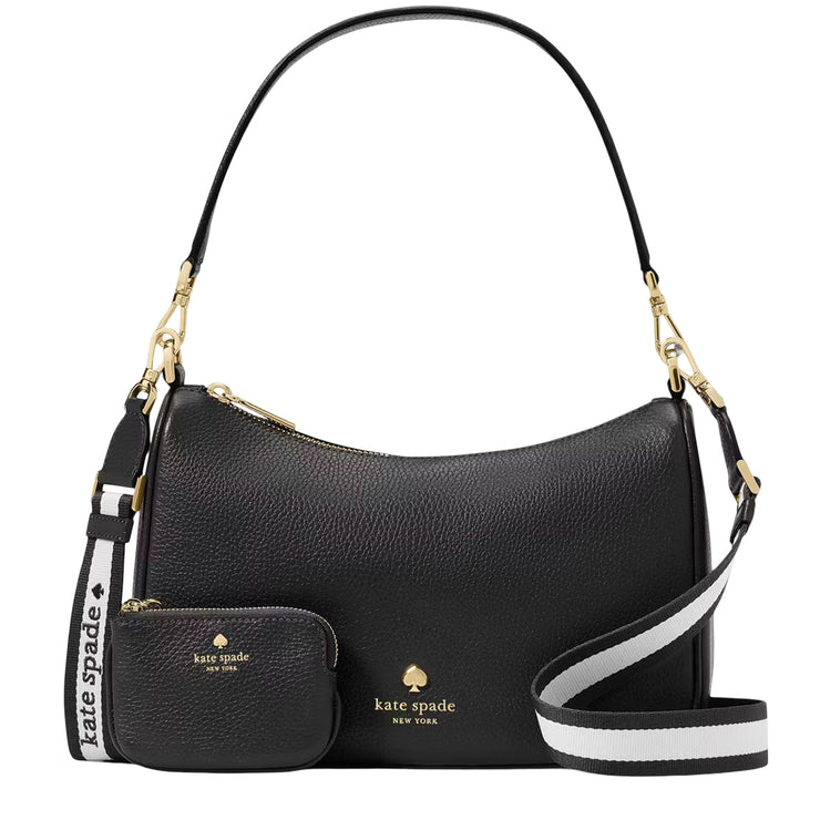 Front View of Kate Spade Emma Shoulder Bag - Black KK068