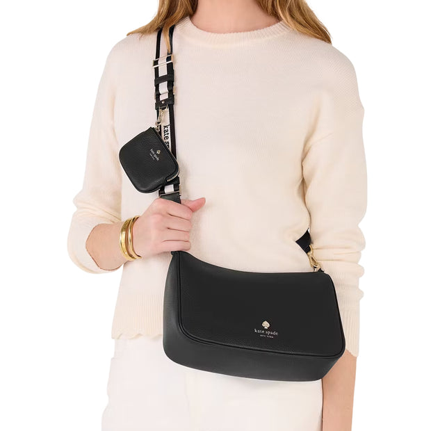 Model Wearing Kate Spade Emma Shoulder Bag - Black KK068