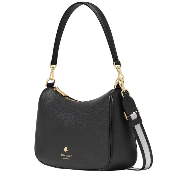 Side View of Kate Spade Emma Shoulder Bag - Black KK068