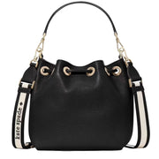 Back View of Kate Spade Emma Small Bucket Bag - Black KK071