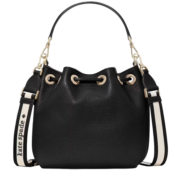 Back View of Kate Spade Emma Small Bucket Bag - Black KK071
