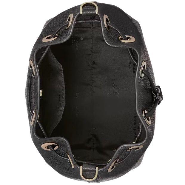 Interior View of Kate Spade Emma Small Bucket Bag - Black KK071