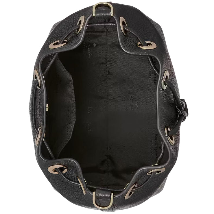Interior View of Kate Spade Emma Small Bucket Bag - Black KK071