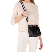 Model Wearing Kate Spade Emma Small Bucket Bag - Black KK071
