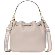 Back View of Kate Spade Emma Small Bucket Bag - Cozy Grey KK071